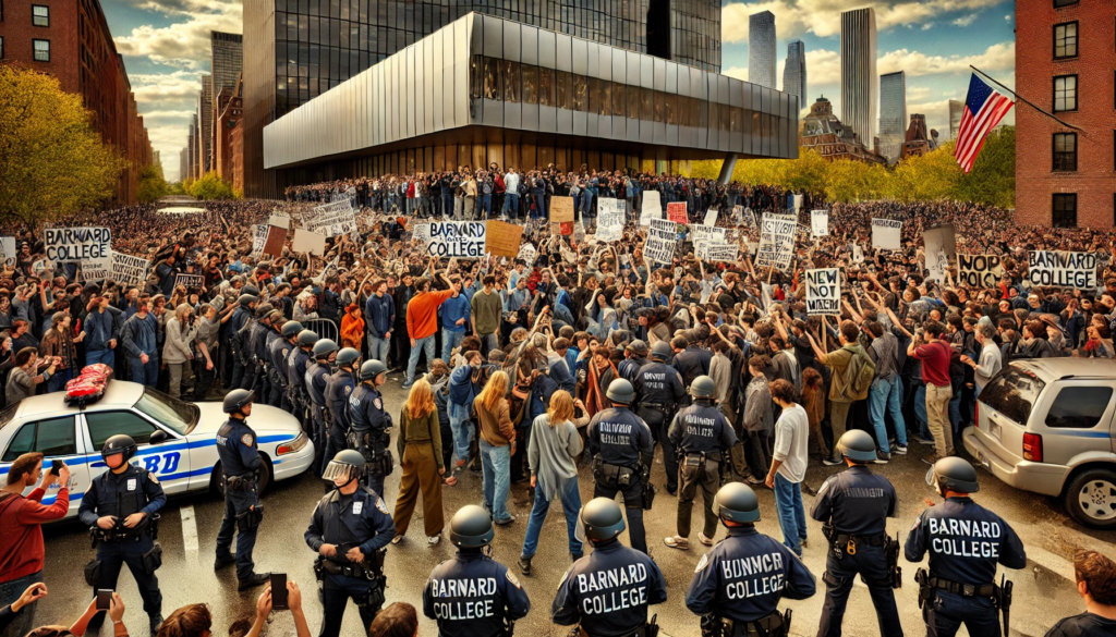 Barnard college protest image