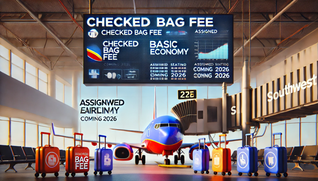 Checked airlines bag fee image